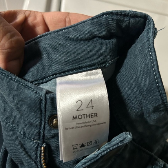 MOTHER MOTHER Misfit Crop Marine Ankle Zip Jogger Pants Womens Size 24 - Picture 12 of 12